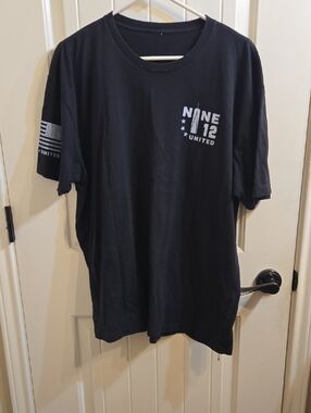 9 12 United Black Graphic Crewneck T-Shirt